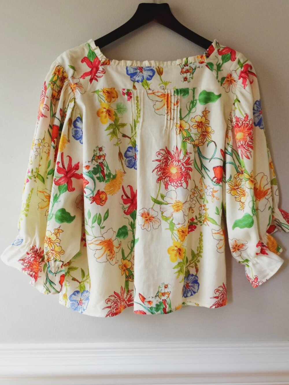 'LAURA ASHLEY' Floral Blouse Size L EUC - Picture 9 of 13